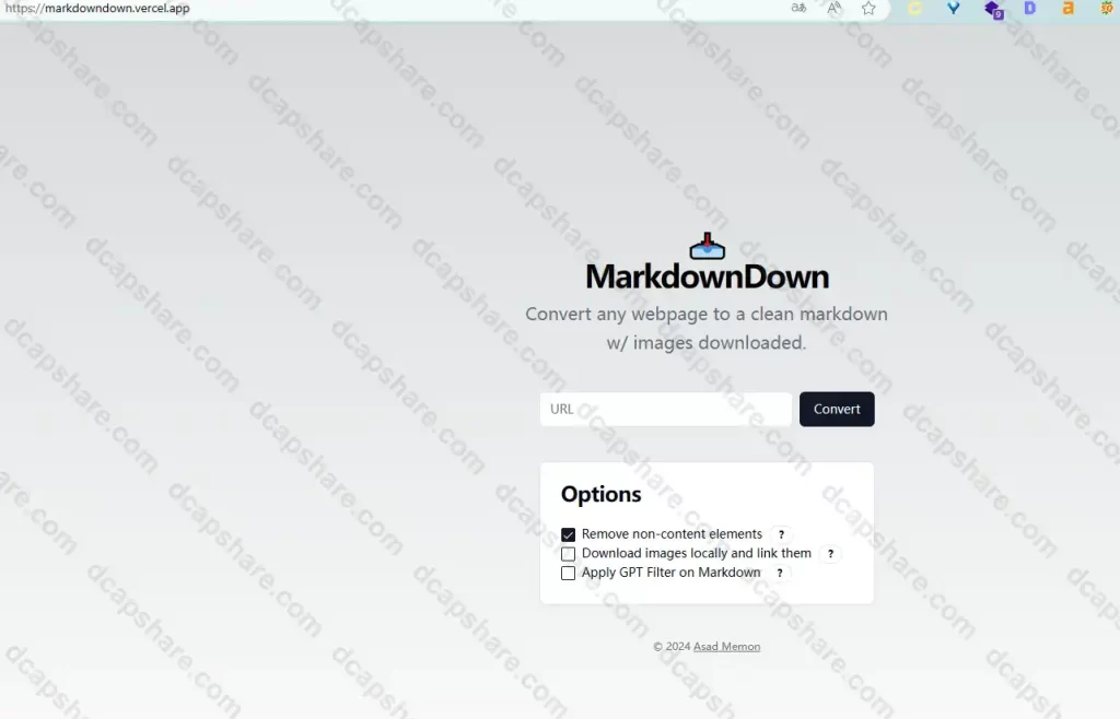 将任何网页转换为Markdown:MarkdownDown