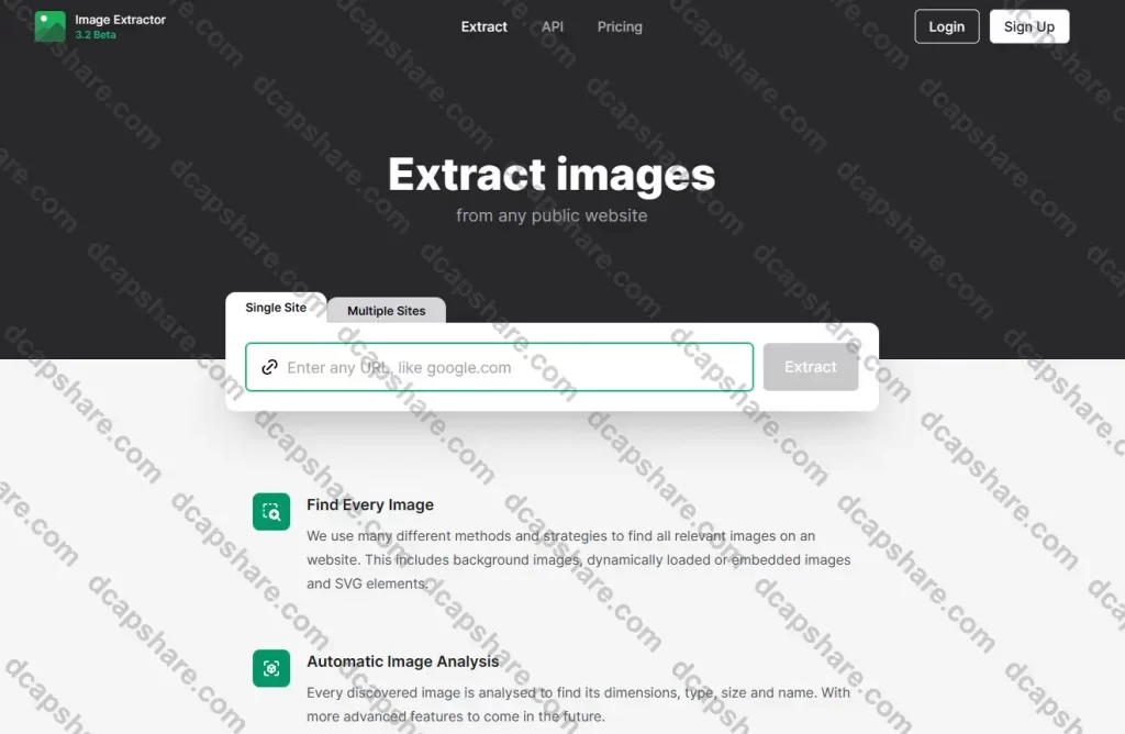 网页图片解析提取工具:Image Extractor